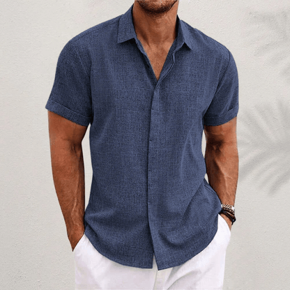 Thoughtful Classic Short-Sleeve Button Shirt For Men | Harrison
