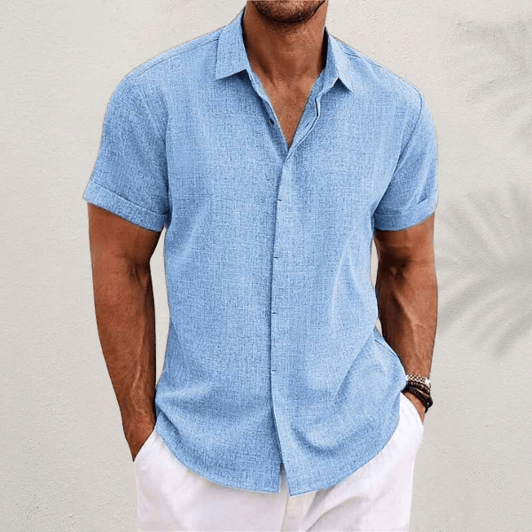 Thoughtful Classic Short-Sleeve Button Shirt For Men | Harrison