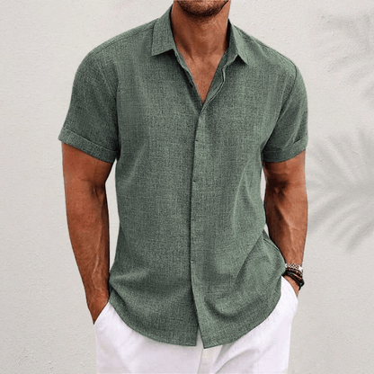 Thoughtful Classic Short-Sleeve Button Shirt For Men | Harrison