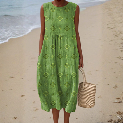 Devoted Sleeveless dress with side pockets for women | Camillea
