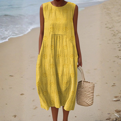 Devoted Sleeveless dress with side pockets for women | Camillea