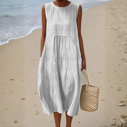 Devoted Sleeveless dress with side pockets for women | Camillea