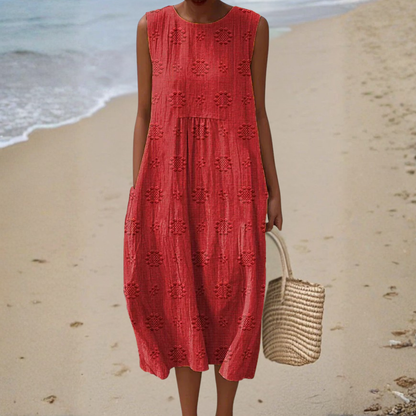 Devoted Sleeveless dress with side pockets for women | Camillea