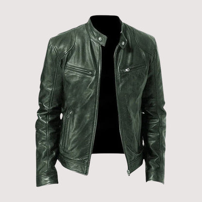 Brass Classic Zip Front Jacket for Men | Dorian