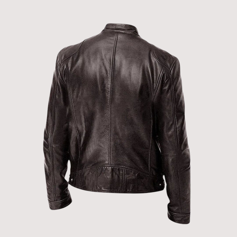 Brass Classic Zip Front Jacket for Men | Dorian