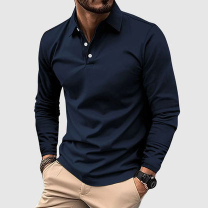 Versatile Long Sleeve Polo Shirt For Men | Ray