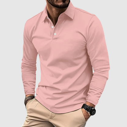 Versatile Long Sleeve Polo Shirt For Men | Ray