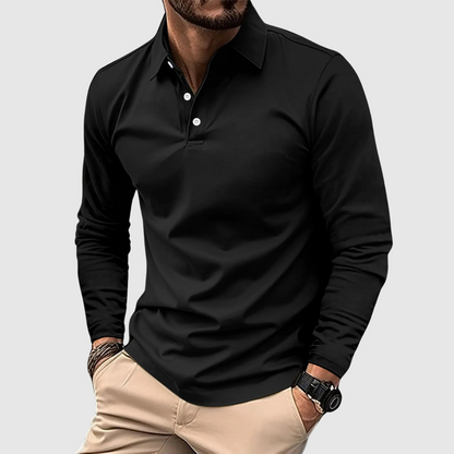 Versatile Long Sleeve Polo Shirt For Men | Ray