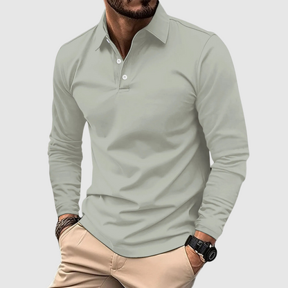 Versatile Long Sleeve Polo Shirt For Men | Ray
