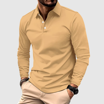 Versatile Long Sleeve Polo Shirt For Men | Ray
