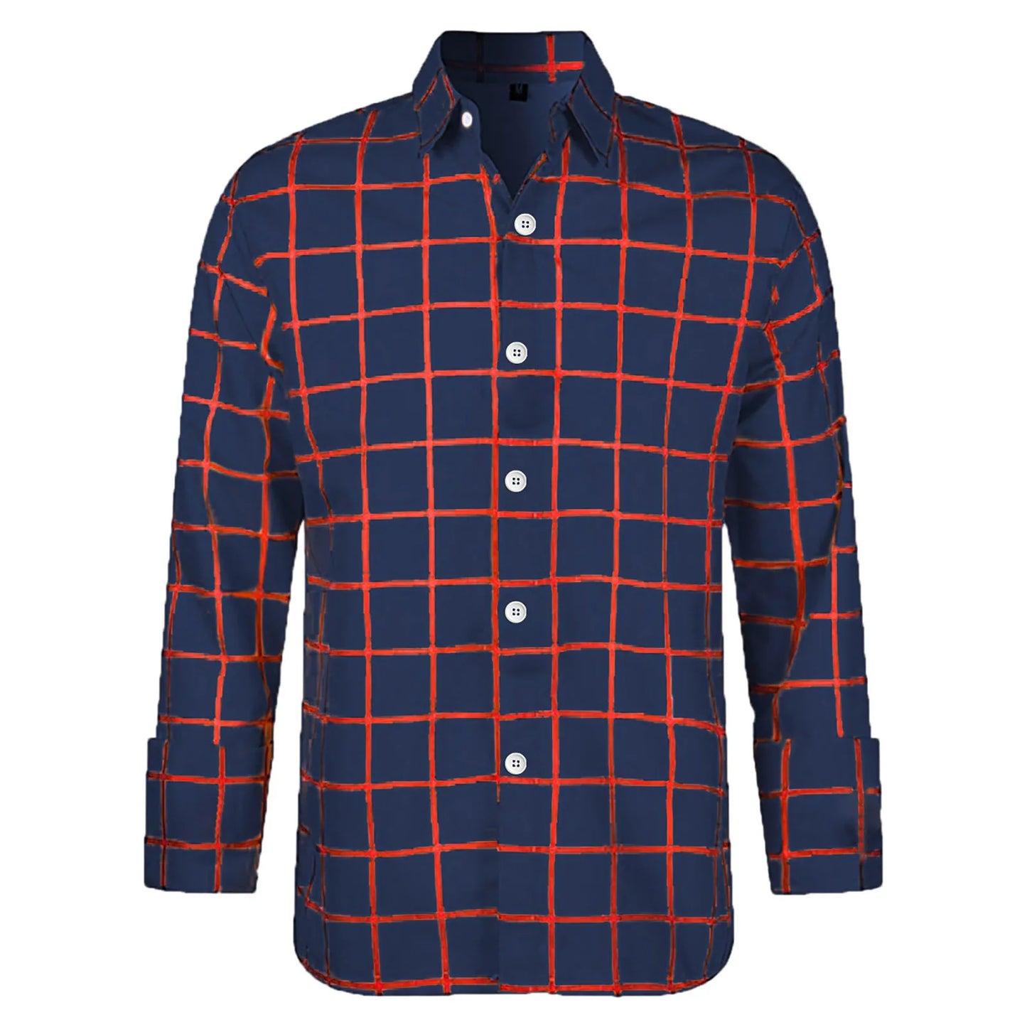 Breezy Long Sleeve Plaid Button Shirt For Men | Marvin