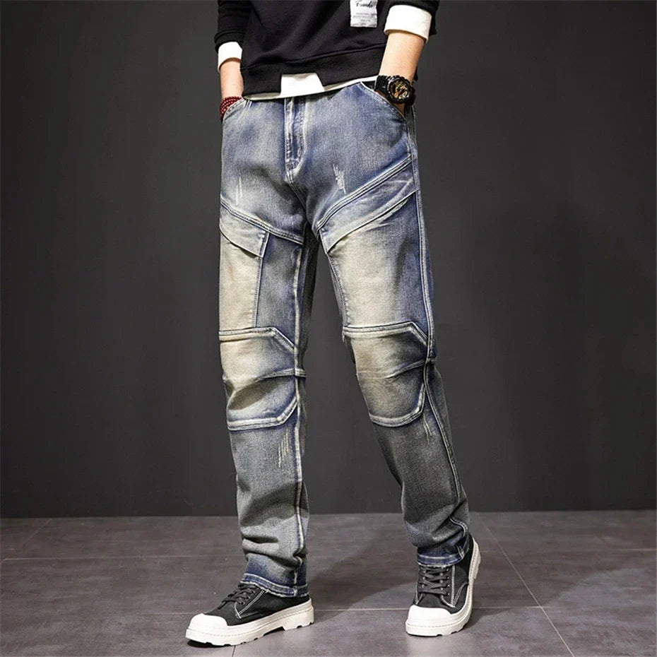 Dusk Straight Fit Distressed Jeans For Men | Luca