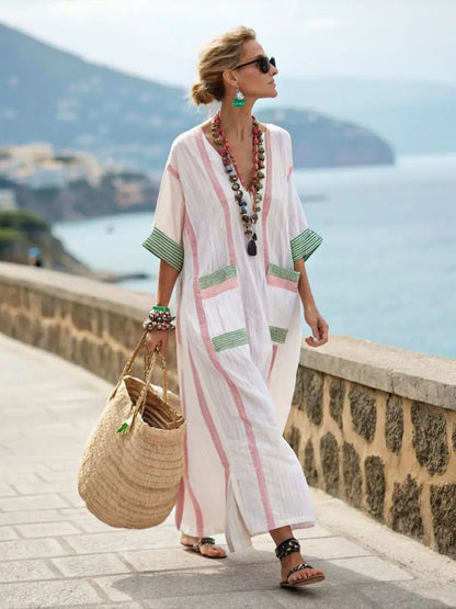 Loyal Maxi summer dress with flowing silhouette for women | Angela