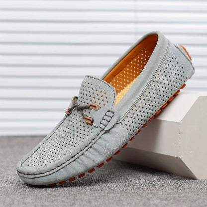 Striking Perforated Slip On Loafers For Men | Tavian