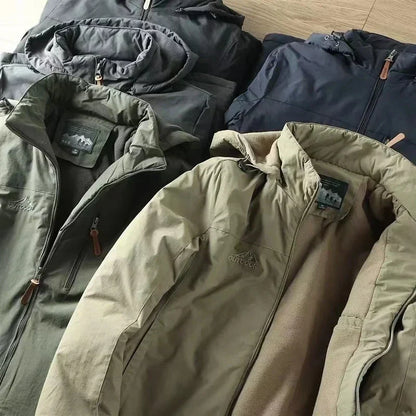 Suede Padded Hooded Coat For Men | Everett