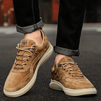 Pacesetting Textured Lace Up Sneakers For Men | Ardent