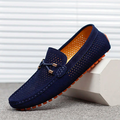 Striking Perforated Slip On Loafers For Men | Tavian