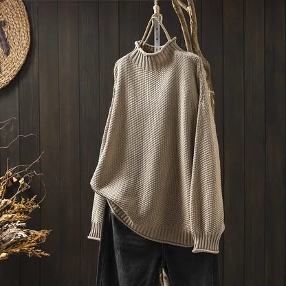 Forward Textured High Neck Sweater For Women | Elowira