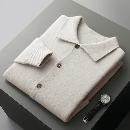Iris Collared Button Front Cardigan for Men | Lorenzo