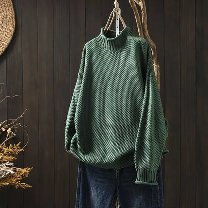 Forward Textured High Neck Sweater For Women | Elowira