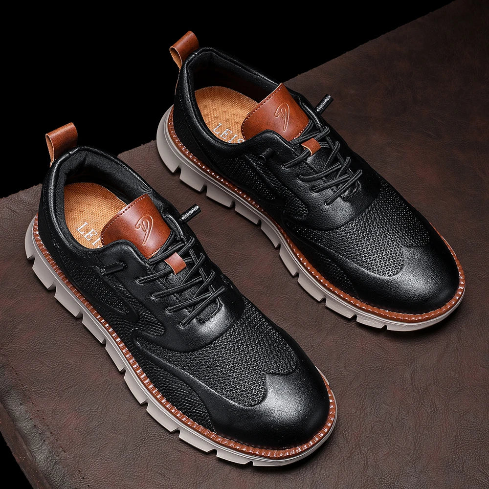 Champagne Structured Lace Up Sneakers for Men | Grant