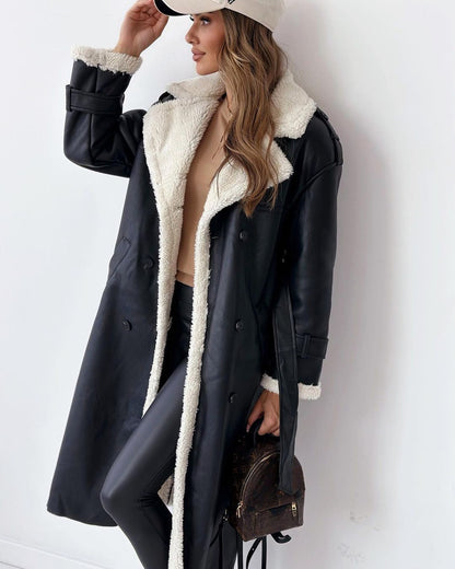 Sunset Double Breasted Long Coat For Women | Vivienne