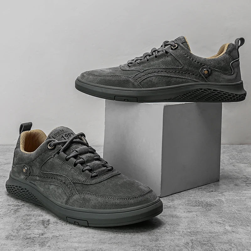 Pacesetting Textured Lace Up Sneakers For Men | Ardent