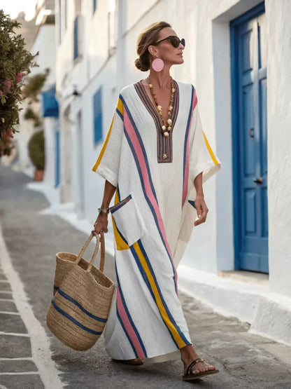 Loyal Maxi summer dress with flowing silhouette for women | Angela