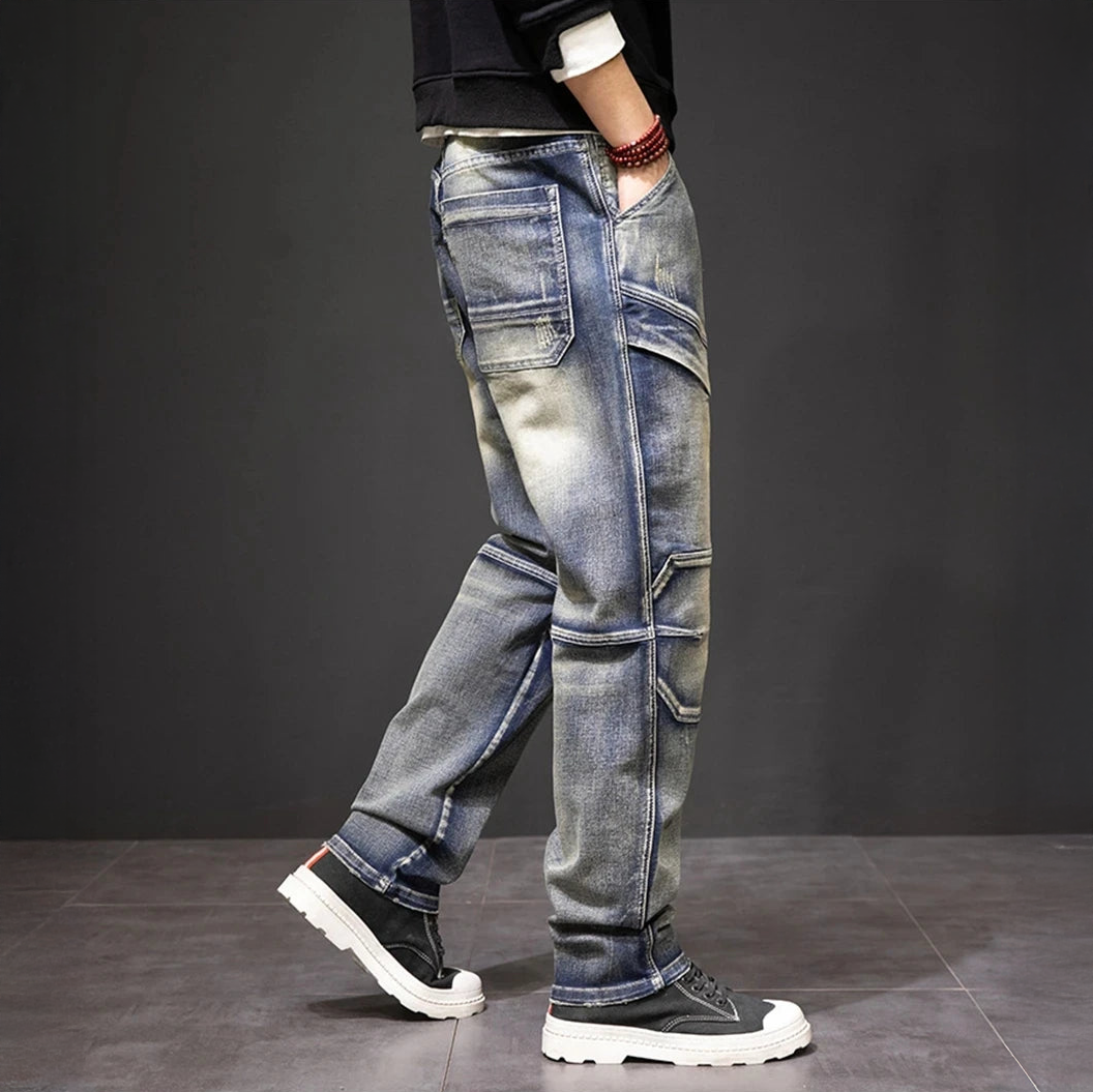 Dusk Straight Fit Distressed Jeans For Men | Luca