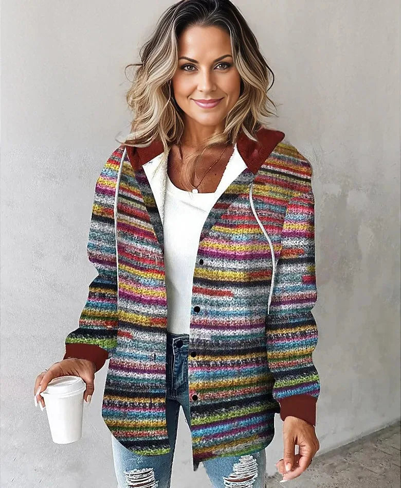 Real Plaid Hooded Coat for Women | Brielle