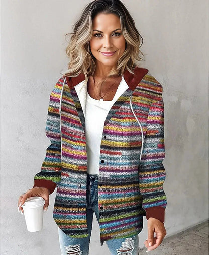 Real Plaid Hooded Coat for Women | Brielle