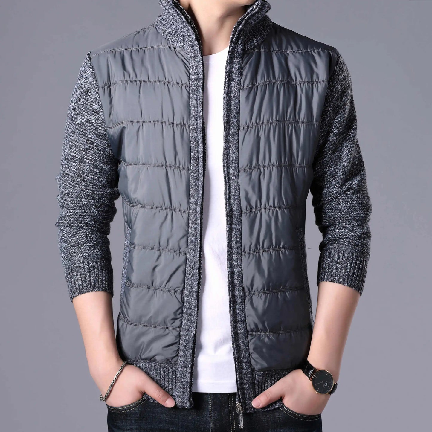 Joyful Hybrid Quilted Jacket For Men | Ezra