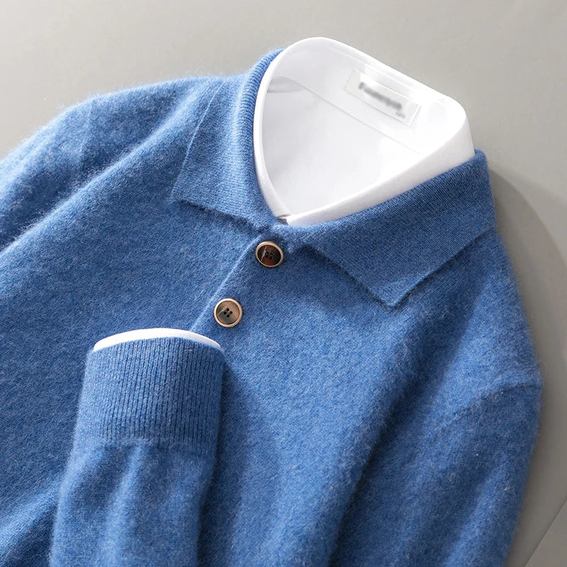 Invigorating Collared Knit Polo Sweater For Men | Bellamy