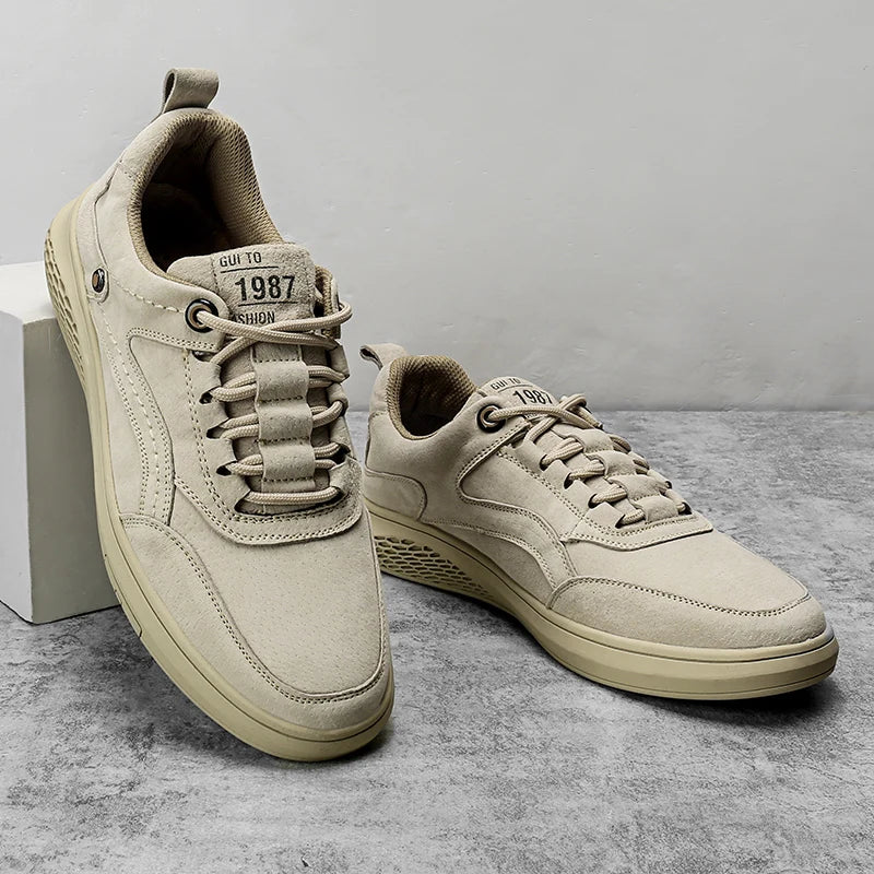 Pacesetting Textured Lace Up Sneakers For Men | Ardent