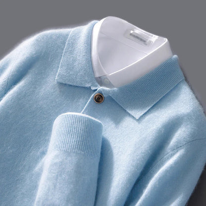 Invigorating Collared Knit Polo Sweater For Men | Bellamy