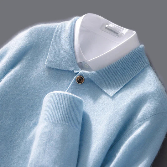 Invigorating Collared Knit Polo Sweater For Men | Bellamy