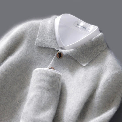Invigorating Collared Knit Polo Sweater For Men | Bellamy