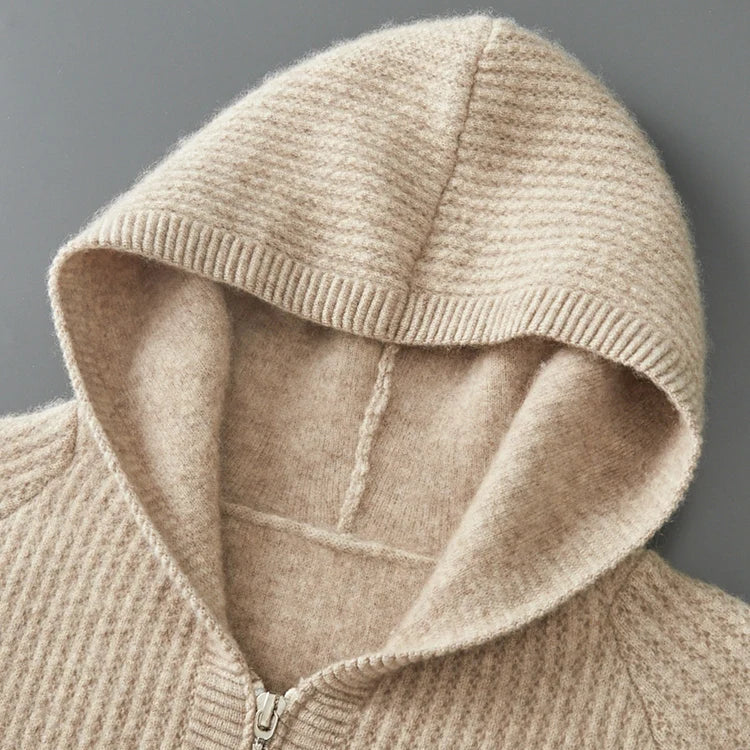Gentle Refined Zip Hoodie for Men | Matteo