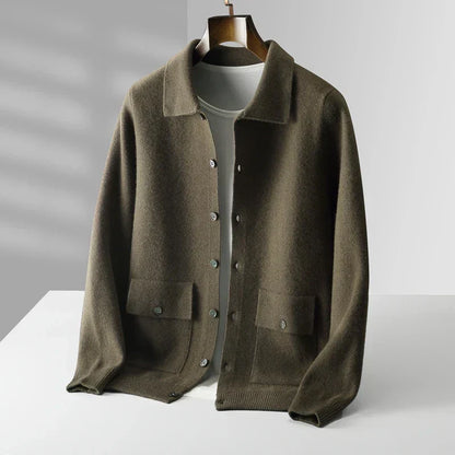 Iris Collared Button Front Cardigan for Men | Lorenzo