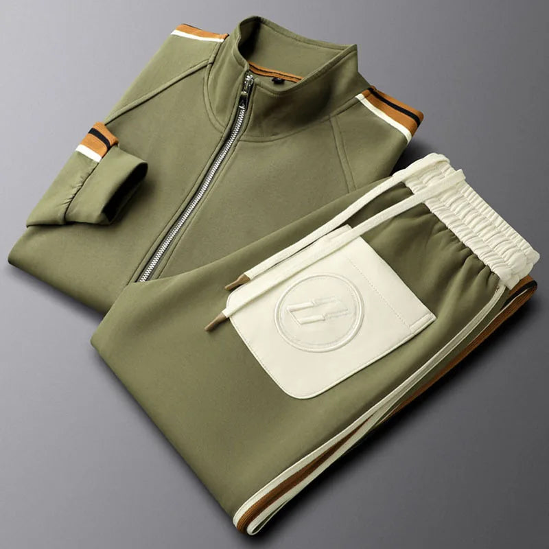 Sparkling Tailored Zip Up Tracksuit Set For Men | Arlen