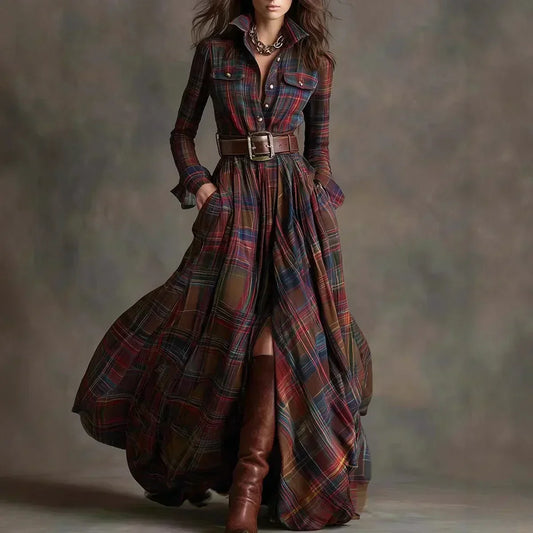 Classic relaxed everyday maxi dress for women | Althea -1