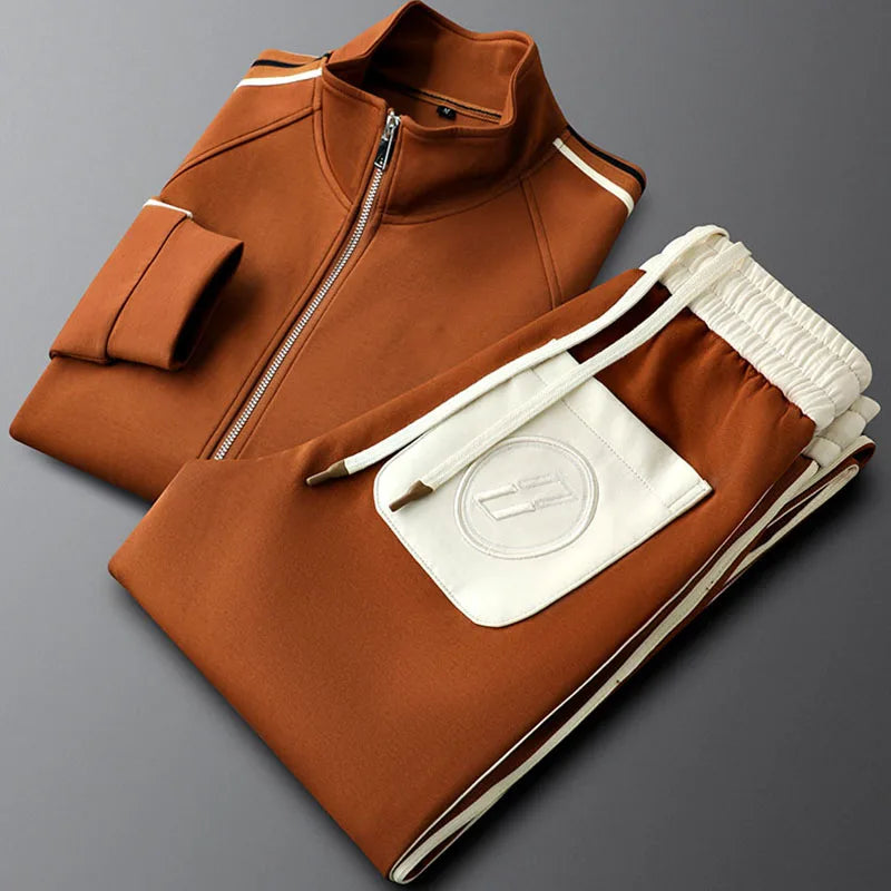 Sparkling Tailored Zip Up Tracksuit Set For Men | Arlen