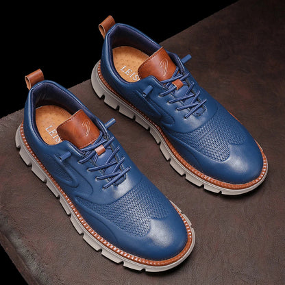 Champagne Structured Lace Up Sneakers for Men | Grant