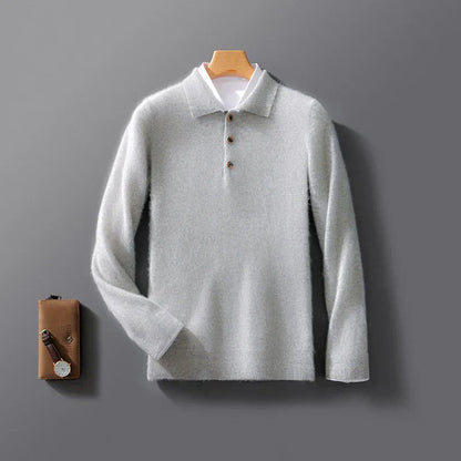 Invigorating Collared Knit Polo Sweater For Men | Bellamy