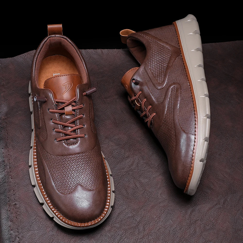 Champagne Structured Lace Up Sneakers for Men | Grant