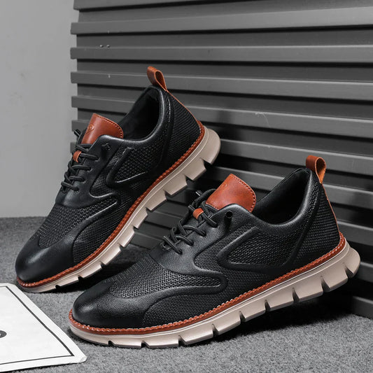 Champagne Structured Lace Up Sneakers for Men | Grant
