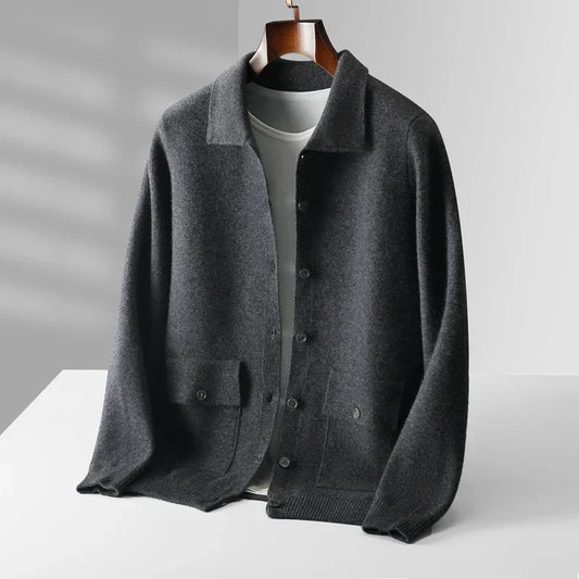 Iris Collared Button Front Cardigan for Men | Lorenzo