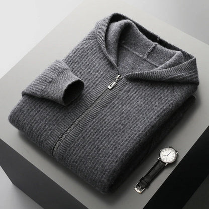 Gentle Refined Zip Hoodie for Men | Matteo