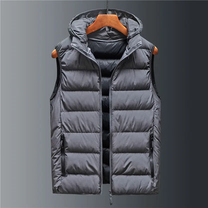 Emerald Hooded Quilted Gilet for Men | Rowan