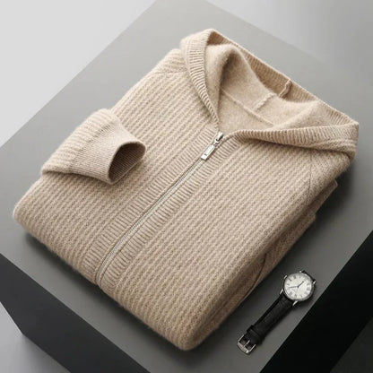 Gentle Refined Zip Hoodie for Men | Matteo